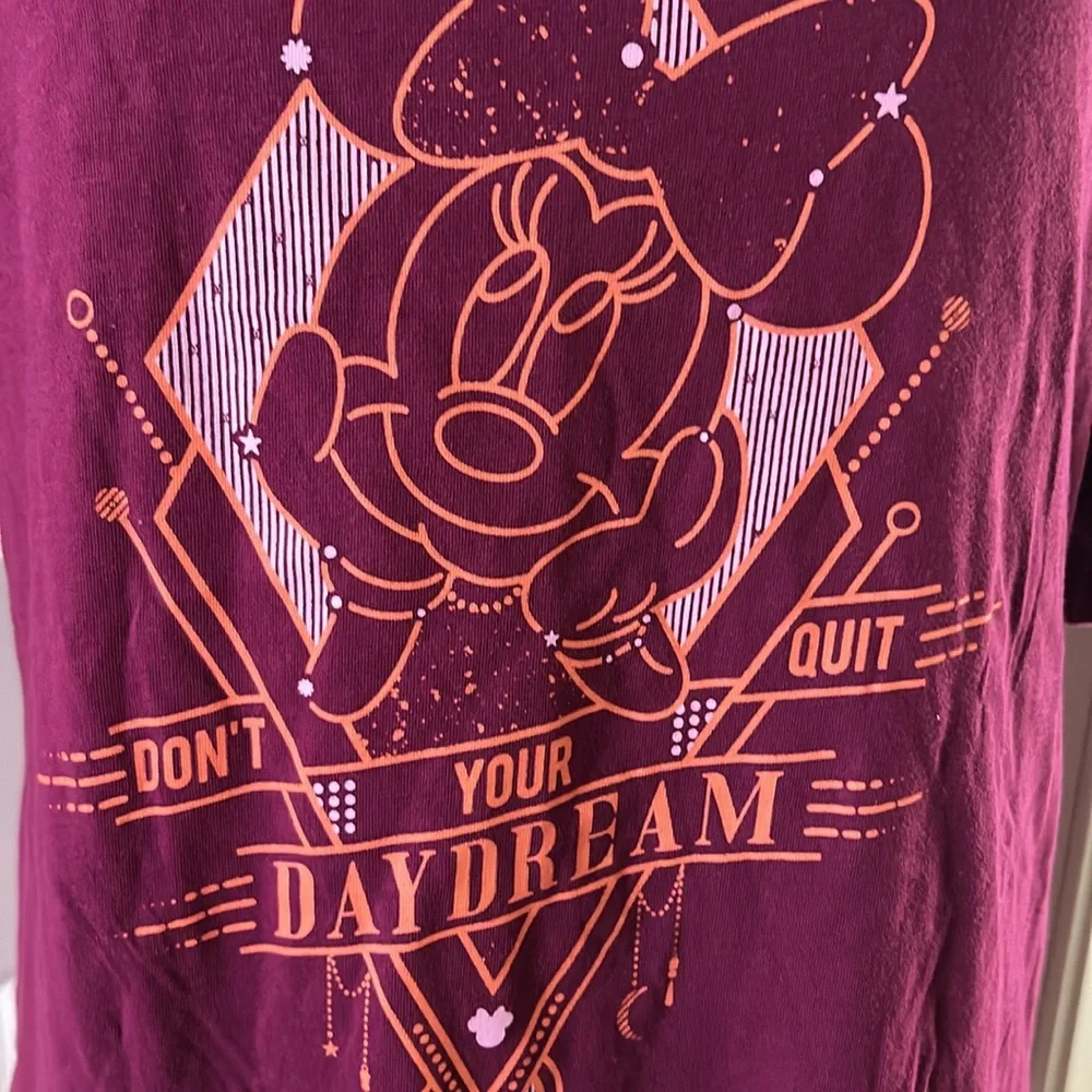 Disney Minnie Mouse Celestial Sleep Shirt Dress Magenta 100% Cotton M or L NWT - Picture 3 of 8